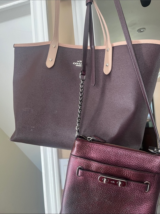 Coach Handbags - Coach Two-Piece Tote and Crossbody in Burgundy bag.